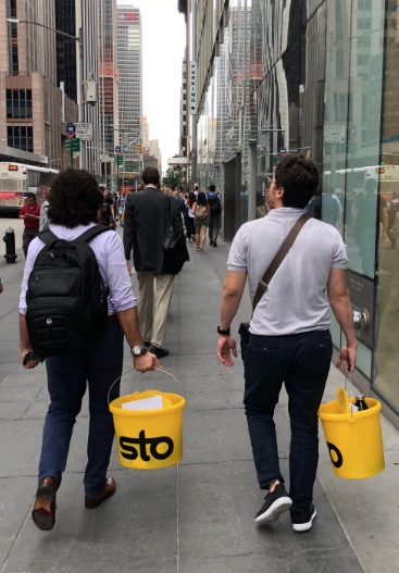 AIA Pedestrians With Sto Buckets